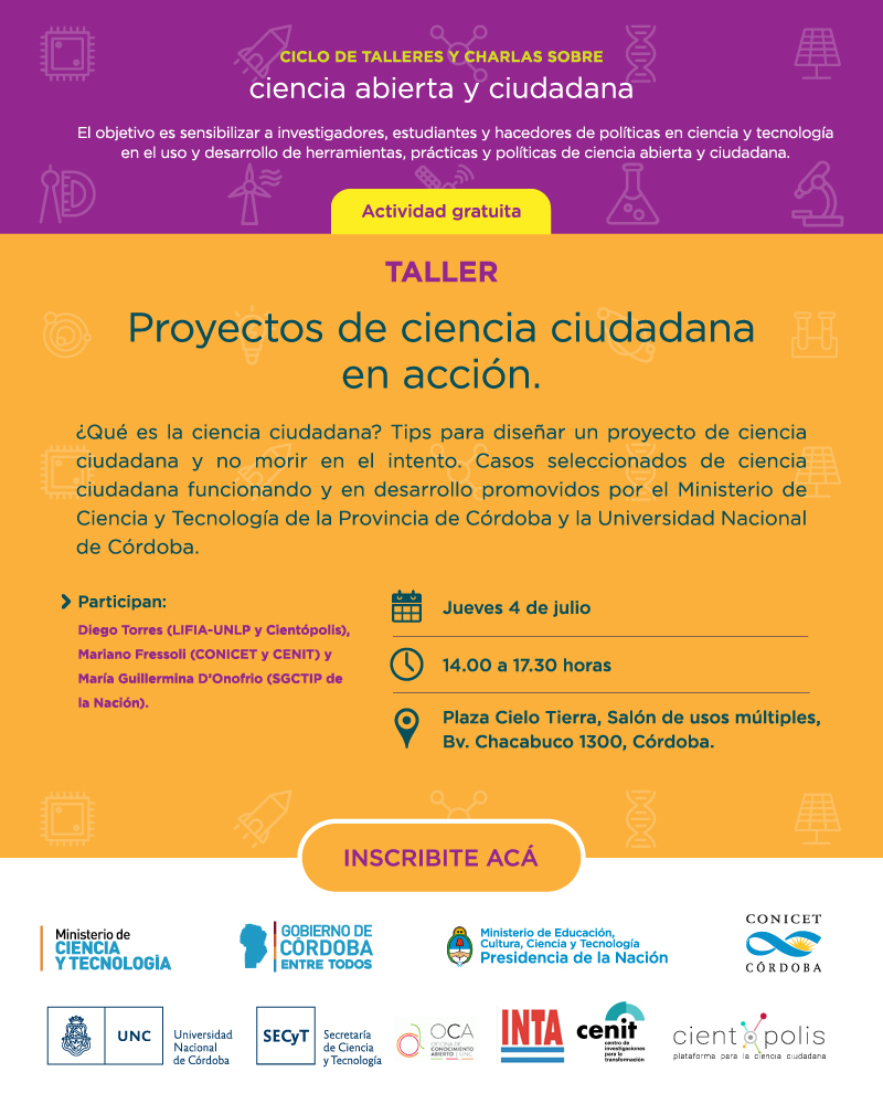 En este momento estás viendo Córdoba: Ciclo de Ciencia Abierta y Ciudadana